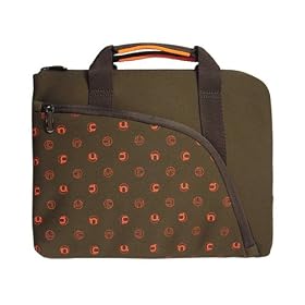 Laptop Slim Neoprene Skin Sleeve with Carrying Handle (Brown) for the MSI VR220-030US 12.1-Inch Laptop