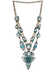 Ranjana Khan Turquoise Embroidered Fanned Necklace
