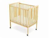 Foundations 02-SS-N3 SafetyCraft Slatted Fixed-Side Childcare Crib with Adjustable Mattress Board (Natural)