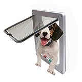 Namsan 4 Way Cat Puppy Doggie Lockable Door For Window/Door --White Medium (7.5" X 7.1" Opening)