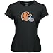 Reebok Cincinnati Bengals Black Ladies Shiny Helmet T-shirt