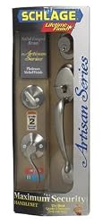 Schlage Door Handle Set with Accent Interior Lever