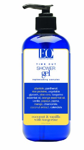 EO Shower Gel, Coconut and Vanilla, with Tangerine, 16 Ounce