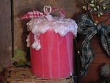 Small Smooth Piller Soy Candle Old Fashioned Christmas