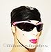 Bikershades Black Frame Motorcycle Rhinestone Sunglasses Foam Padded for Women.