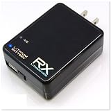 Rix eco Charger リチウムイオン電池<1400mAh>内蔵 USB出力AC充電器 ブラック RX-LBAC14UBK