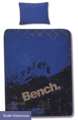 Bench 'Urban' Design Blue Single Duvet Cover 100% Official