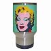 Travel Coffee Drink Mug of Andy Warhol Marilyn Monroe (Green Background)