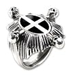 Saint Ankou's Shield - Alchemy Gothic Pewter Ring