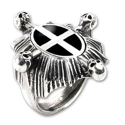 Saint Ankou's Shield - Alchemy Gothic Pewter Ring