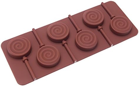 eGroo® Silicone Candy Molds &amp; Ice Cube Trays - Hard Candy Lollipop Mold with Sticks DIY 3d Chocolate Fondant Mould for Cake Decorations (Round)