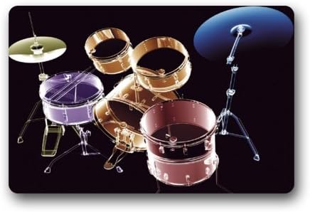 Custom rock drum set/drum kit musical instrument Durable Indoor/Outdoor Stain - Resistant Door Mat 23.6"(L) x 15.7"(W)