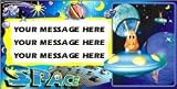 Silly Alien Sci-Fi Custom Banner, Custom Message, Heavy Duty Vinyl
