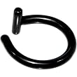 Illusion Black Titanium Non Pierced Clip On Closure Ring