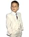 Kinderanzug beige mit weissen Nadelstreifen 5-tlg. Sakko+ Hose+ Weste+ Hemd+ Krawatte