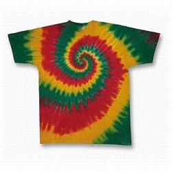Youth Tie Dye Mania Rasta Tie-Dye Short Sleeve T-Shirt
