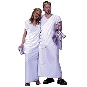 Adults Plus Size Toga Costume – White