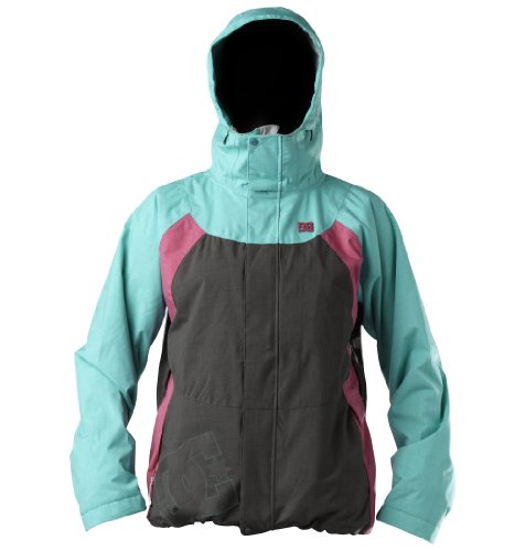 DC Fuse Women's Snowboard Jacket - Pool Green/Shadow/Crazy Pink Size Medium