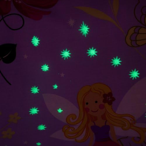 Veratex Bedding Collection Fairy Light Glow in The Dark Comforter Set, Lavender, Full Size