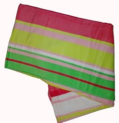 Tommy Hilfiger Pink Multi-colored Striped Large Oversized Beach Towel