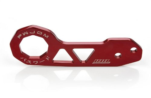 Password JDM Rear Tow Hook Universal Fitment - Red On Sale
