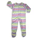 Wonder Kids - Infant and Toddler Girls Heavy Weight Striped Blanket Sleeper With Feet, Lavender, Multi