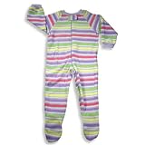 Wonder Kids - Infant and Toddler Girls Heavy Weight Striped Blanket Sleeper With Feet, Lavender, Multi