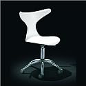 Danform Designer Dolphin Office Chair White Leather
