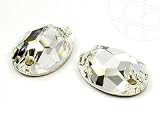 Strasssteine zum Aufnaehen von Swarovski ovalfoermig 16x11mm (Crystal), 4 Stueck