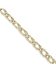 14k Two-tone Polished Open Link Bracelet Length 7.25"