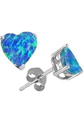Star K 7mm Heart Shape Earrings Studs