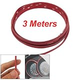 Amico Car 3 Meters Length 4mm Width Red Soft Plastic Sticky Strip Decor