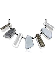 Kenneth Cole New York "Urban Marcasite" Geometric Stone Necklace, 44"