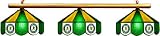 Oakland Athletics Pool Table Light - Stained Glass Shades