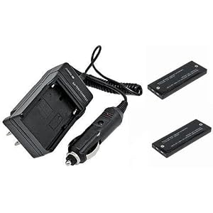 Multipack (2 Count): Extended Performance Replacement Battery PLUS Mini Battery Travel Charger for... by 
