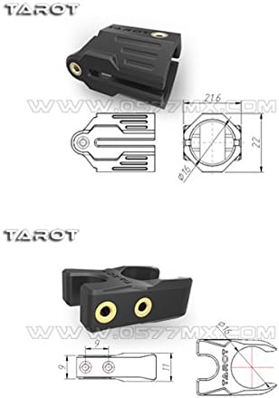 Tarot 16mm Carbon Tube Folding Positioning Seat Group Orange TL68B28 for 680 650