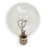 GE 40 Watt Decorative Candelabra Globe G16.5 Light Bulb, Crystal Clear, 12-Pack #17730