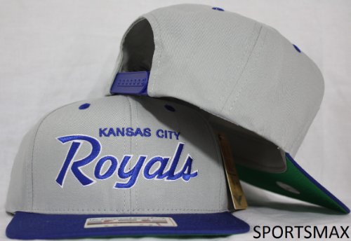 Kansas City Royals Grey / Blue Two Tone Plastic Snapback Adjustable Snap Back Hat / Cap