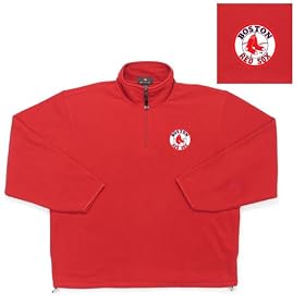 Boston Red Sox MLB "Glacier" Fleece Pullover Sweatshirt (Dark Red)
