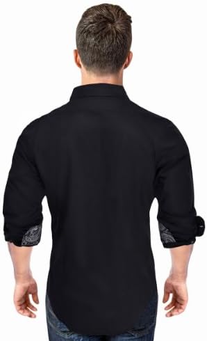 Verzari Men's Designer Series 100% Cotton Shirt, Long Sleeve