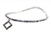 Anklet - A76 - Swarovski (tm) Crystal - Stretch ~ Mixed Colors with Diamond Charm