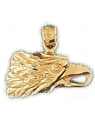 Dazzlers Solid 14 karats gold Eagle Head Charm Pendant Available in three colors from jewelsberry (weights: 1.9 grams only)