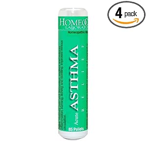 HomeoCare Labs Acute Asthma Relief, 1.2-Ounces 85-Pellet Tube (Pack of 4) by Homeocare Labs
