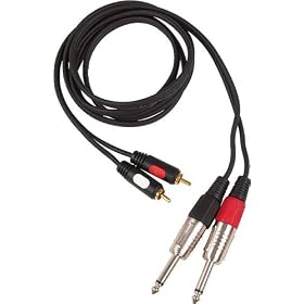 AV Link Dual RCA - 1 4 Cable, 1 Foot by 