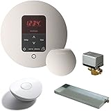 Mr. Steam MSBUTLER1 RD-PN eTempo/Plus Spa Control Package Round 1 with Aromastream Steamhead, AutoFlush, Drain Pan, and Steam Genie for MS 90-400E and MS-SUPER1-3E, Polished Nickel