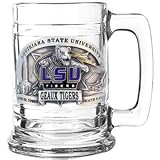 LSU Fighting Tigers 15 oz Colonial Beverage Glass Tankard - NCAA College Athletics Fan Shop Sports Team Merchandise