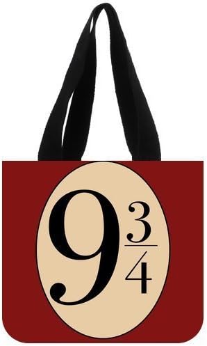 Harry Potter 9 and 3m4 Fonts Custom Unique Cotton Canvas Shopping Bag Tote Shoulder Bag