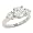 3 Round Diamond Engagement Ring .78cttw (cz ctr)