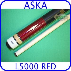 Aska Pool Cue L5000 Red with Black Hard Cue Case