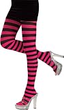 Adult Pink/Black Striped Tights